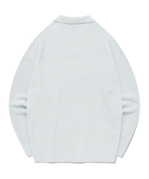 COVERNAT(カバーナット)の「オープンカラー ニット スカイブルー(ニット/セーター・レディース・その他・LARGE/MEDIUM/SMALL/X-LARGE)」の2枚目の写真