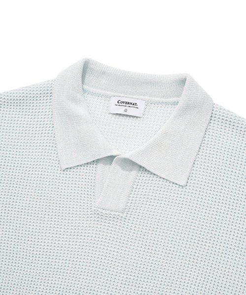 COVERNAT(カバーナット)の「オープンカラー ニット スカイブルー(ニット/セーター・レディース・その他・LARGE/MEDIUM/SMALL/X-LARGE)」の3枚目の写真