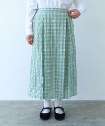 bulle de savon | sheer check ボックスタック スカート(スカート)