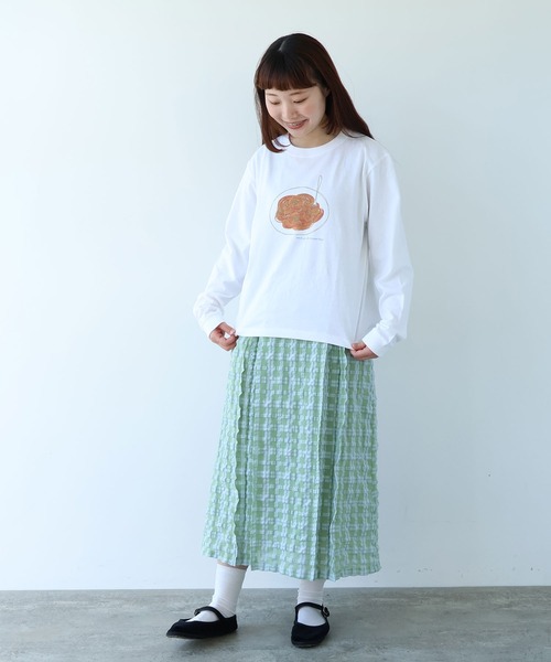 bulle de savon（ビュルデサボン）の「sheer check ボックスタック スカート（スカート・レディース・ブルー/グリーン・FREE）」の17枚目の写真