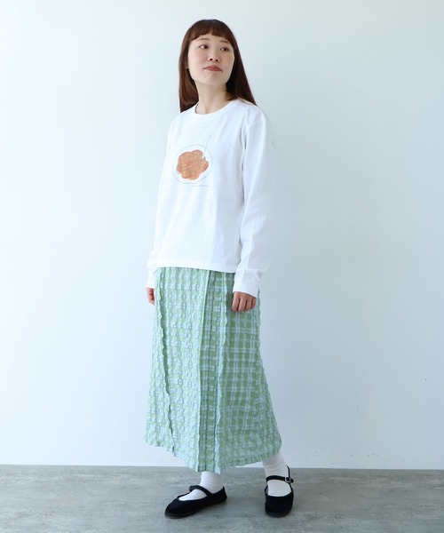 bulle de savon（ビュルデサボン）の「sheer check ボックスタック スカート（スカート・レディース・ブルー/グリーン・FREE）」の18枚目の写真