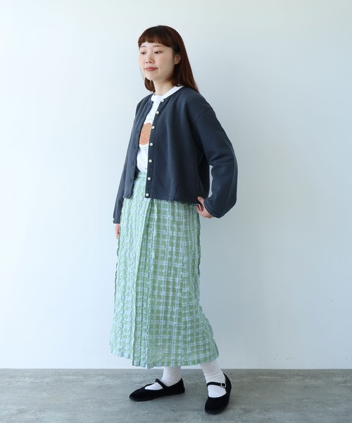 bulle de savon（ビュルデサボン）の「sheer check ボックスタック スカート（スカート・レディース・ブルー/グリーン・FREE）」の21枚目の写真