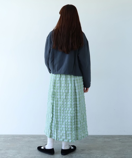 bulle de savon（ビュルデサボン）の「sheer check ボックスタック スカート（スカート・レディース・ブルー/グリーン・FREE）」の22枚目の写真