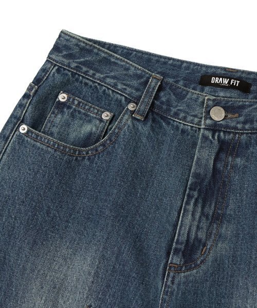 DRAW FIT（ドローフィット）の「イレギュラーラインデニムパンツ [ヴィンテージブルー]（デニムパンツ・メンズ・その他・MEDIUM/LARGE/X-LARGE）」の5枚目の写真