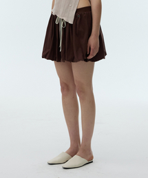 SIO COTTON BALLOON MINI SKIRT - CHOCOLATE