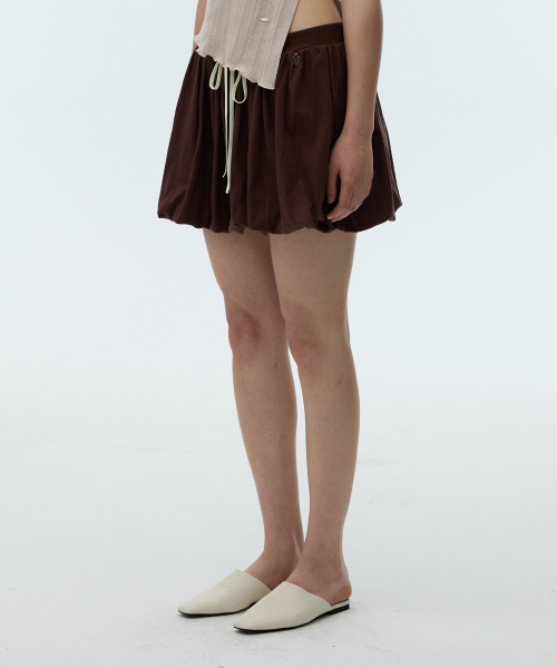 DEARSTALKER(ディアストーカー)の「SIO COTTON BALLOON MINI SKIRT - CHOCOLATE(スカート・レディース・その他・FREE)」の1枚目の写真