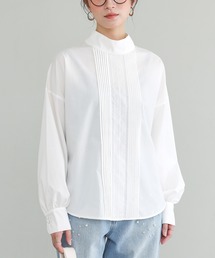 n'OrLABEL | 『ピンタックレーススタンドカラーブラウス』(シャツ/ブラウス)