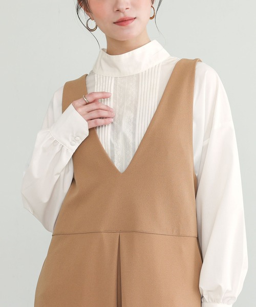 n'OrLABEL（ノアールレーベル）の「『ピンタックレーススタンドカラーブラウス』（シャツ/ブラウス・レディース・ブラック/オフホワイト・2/1）」の19枚目の写真