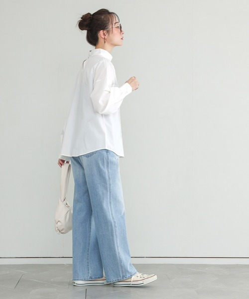 n'OrLABEL（ノアールレーベル）の「『ピンタックレーススタンドカラーブラウス』（シャツ/ブラウス・レディース・ブラック/オフホワイト・2/1）」の18枚目の写真