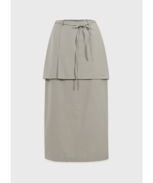MICANE(ミケーネ)の「エロンレイヤードロングスカート(スカート・レディース・ベージュ/チャコール・XX-LARGE/X-SMALL/SMALL/MEDIUM/LARGE/X-LARGE)」の10枚目の写真