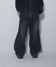 Pointiness Embroidery Wide Denim Pants