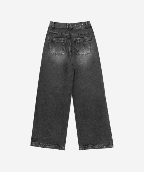 BLR(ビーエルアール)の「Pointiness Embroidery Wide Denim Pants(デニムパンツ・レディース・その他・SMALL/MEDIUM/LARGE)」の3枚目の写真