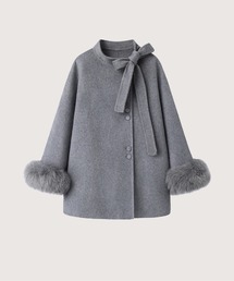 LA POMME petit（ラポミ・プチ）の「Princess Fur Ribbon Wool Coat（その他アウター）」