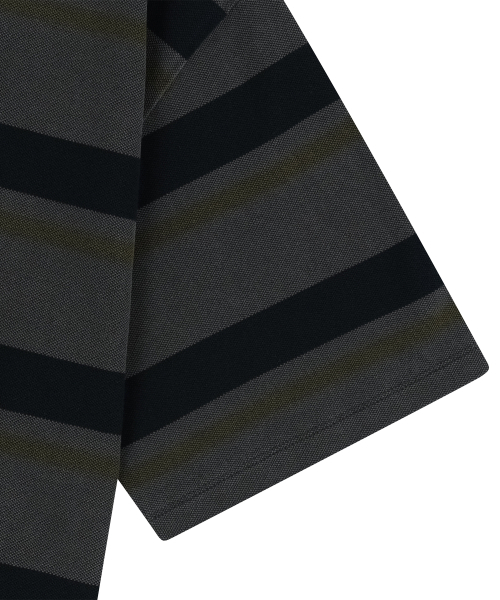 ENDOOR(エンドア)の「Vintage pk stripe 1/2 polo shirt (vtg gray)(シャツ/ブラウス・メンズ・チャコールグレー・1/2)」の5枚目の写真