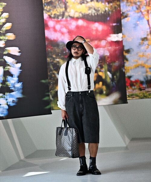 ANOLORCODE（アノローコード）の「ストライプカットオフデニムパンツ（ブラック）（その他パンツ・レディース・その他・SMALL/MEDIUM/LARGE）」の8枚目の写真