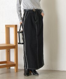 Jena espace merveilleux | サイドフリンジデニムスカート(スカート)