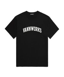 アーチロゴ半袖Tシャツ (VS0020) ブラック_ホワイト