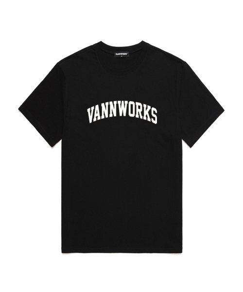 VANNWORKS(バンワークス)の「アーチロゴ半袖Tシャツ (VS0020) ブラック_ホワイト(Tシャツ/カットソー・レディース・その他・MEDIUM/SMALL/X-LARGE/XX-LARGE/LARGE)」の1枚目の写真
