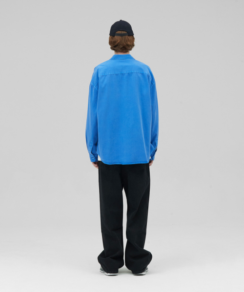 STENDS（ステンズ）の「[M~4XL] ピグメントウォッシングシャツ_ディープブルー（シャツ/ブラウス・メンズ・その他・X-LARGE/XX-LARGE/XXX-LARGE/XXXX-LARGE/MEDIUM/LARGE）」の8枚目の写真