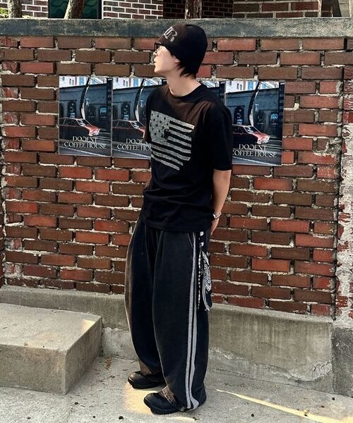 KANEITEI(カネイテイ)の「星条旗柄半袖シャツ(ブラック)(Tシャツ/カットソー・レディース・ブラック・MEDIUM/LARGE/X-LARGE)」の11枚目の写真