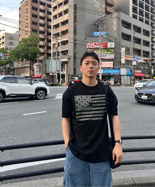 KANEITEI(カネイテイ)の「星条旗柄半袖シャツ(ブラック)(Tシャツ/カットソー・レディース・ブラック・MEDIUM/LARGE/X-LARGE)」の15枚目の写真
