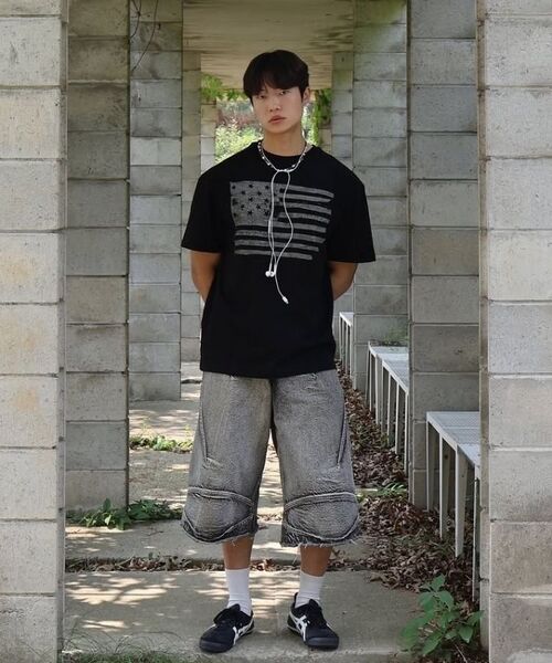 KANEITEI(カネイテイ)の「星条旗柄半袖シャツ(ブラック)(Tシャツ/カットソー・レディース・ブラック・MEDIUM/LARGE/X-LARGE)」の17枚目の写真