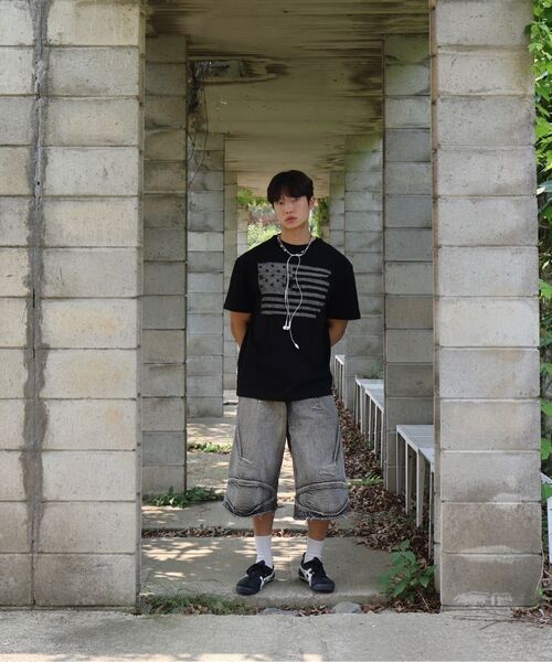 KANEITEI(カネイテイ)の「星条旗柄半袖シャツ(ブラック)(Tシャツ/カットソー・レディース・ブラック・MEDIUM/LARGE/X-LARGE)」の19枚目の写真