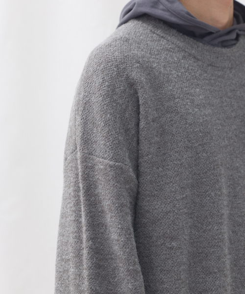 eastserviceshop（イーストサービスショップ）の「アウトフィットワッフルニット - メランジグレー（ニット/セーター・レディース・グレー・SMALL/MEDIUM/LARGE）」の7枚目の写真