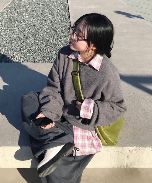 eastserviceshop（イーストサービスショップ）の「アウトフィットワッフルニット - メランジグレー（ニット/セーター・レディース・グレー・SMALL/MEDIUM/LARGE）」の8枚目の写真