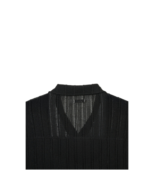 ZNO(ジーアンドオー)の「リラックスドオープンカラークロッシェシャツ(ブラック)(シャツ/ブラウス・メンズ・その他・LARGE/MEDIUM)」の7枚目の写真