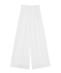 タイルパターンレースワイドパンツ 【夏服】