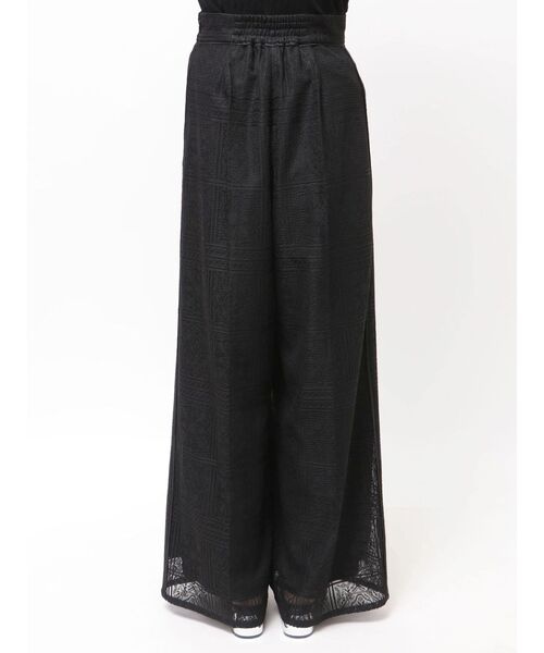 LAGUNAMOON(ラグナムーン)の「タイルパターンレースワイドパンツ 【夏服】(その他パンツ・レディース・ホワイト/ブラック・MEDIUM/SMALL)」の13枚目の写真
