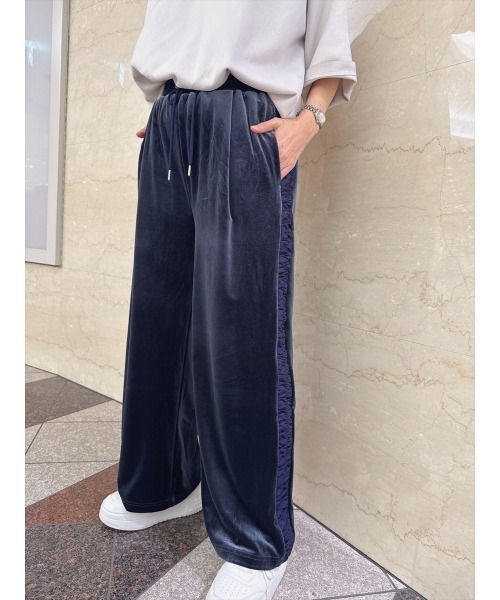 Day and Grade(デイアンドグレイド)の「【真山景子セレクト】サイドギャザーベロアパンツ(その他パンツ・レディース・ブルー/ブラック・FREE)」の7枚目の写真