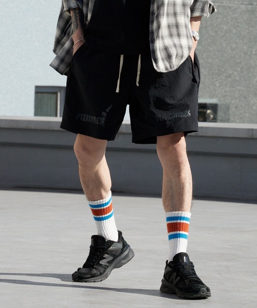 PLEASURES（プレジャー）の「PLEASURES/プレジャーズ リップストップナイロン アクティブショーツ 2026年春夏（その他パンツ・メンズ・ブラック・M/L）」の3枚目の写真