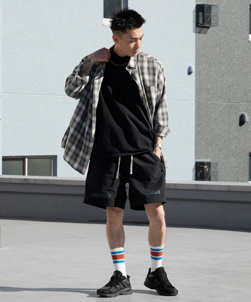 PLEASURES（プレジャー）の「PLEASURES/プレジャーズ リップストップナイロン アクティブショーツ 2026年春夏（その他パンツ・メンズ・ブラック・M/L）」の15枚目の写真