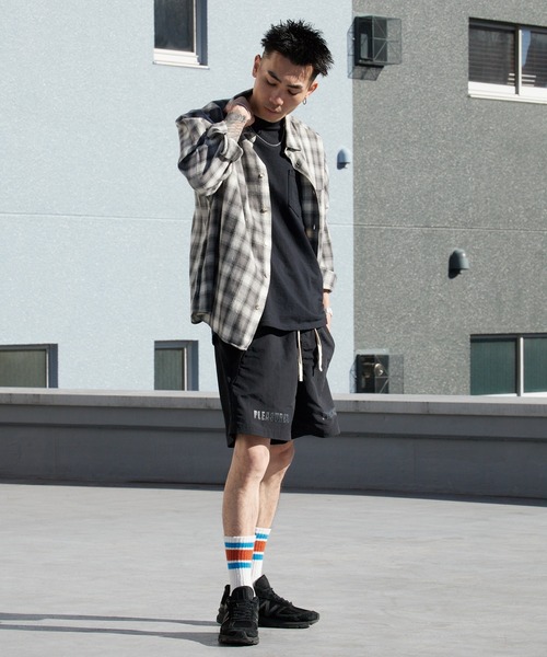 PLEASURES（プレジャー）の「PLEASURES/プレジャーズ リップストップナイロン アクティブショーツ 2026年春夏（その他パンツ・メンズ・ブラック・M/L）」の13枚目の写真