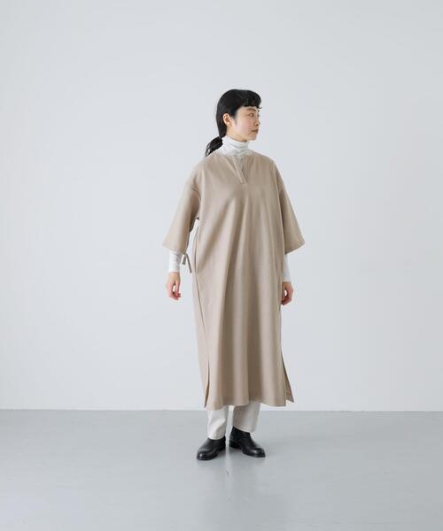かぐれ（カグレ）の「ウールオーバーワンピース（ワンピース・レディース・ベージュ/ブラック・FREE）」の21枚目の写真