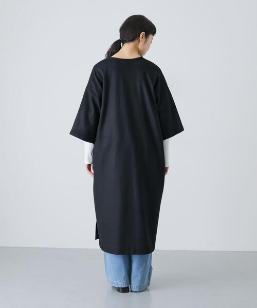 かぐれ（カグレ）の「ウールオーバーワンピース（ワンピース・レディース・ベージュ/ブラック・FREE）」の4枚目の写真