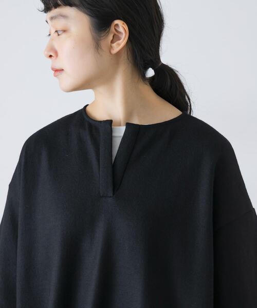 かぐれ（カグレ）の「ウールオーバーワンピース（ワンピース・レディース・ベージュ/ブラック・FREE）」の5枚目の写真
