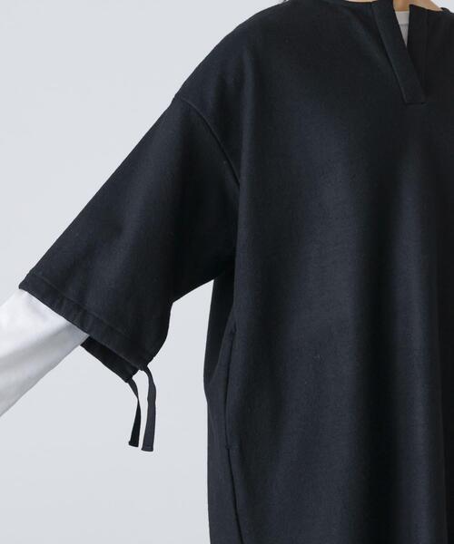 かぐれ（カグレ）の「ウールオーバーワンピース（ワンピース・レディース・ベージュ/ブラック・FREE）」の6枚目の写真