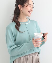 SHOO・LA・RUE | 【洗濯機可/S-LL】軽やかなパイピングがポイント スウェットライクニット(ニット/セーター)