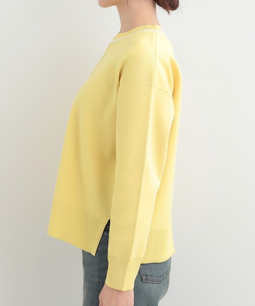 SHOO・LA・RUE（シューラルー）の「【洗濯機可/S-LL】軽やかな スポンディッシュ パイピングニット（ニット/セーター・レディース・ネイビー/ライトグリーン/イエロー系その他/ベビーピンク・01/02/03/04）」の22枚目の写真