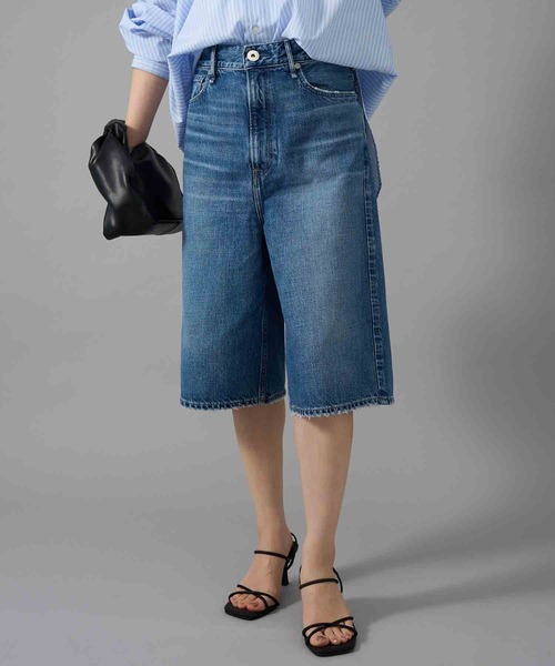 upperhights（アッパーハイツ）の「【upper hights】26SS新作 THE LIAM SHORT アッパーハイツ デニムショーツ ハーフパンツ（デニムパンツ・レディース・ブルー/ブラック・23inch/22inch/25inch/24inch）」の2枚目の写真