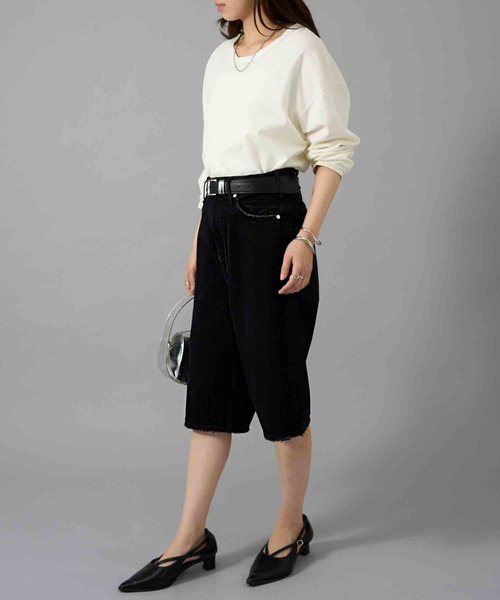 upperhights（アッパーハイツ）の「【upper hights】26SS新作 THE LIAM SHORT アッパーハイツ デニムショーツ ハーフパンツ（デニムパンツ・レディース・ブルー/ブラック・23inch/22inch/25inch/24inch）」の11枚目の写真