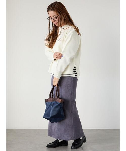 Lugnoncure（ルノンキュール）の「コットンタッチクルーネックニットプルオーバー（ニット/セーター・レディース・ブラック/ミント/ネイビー/イエロー/オフホワイト・F）」の13枚目の写真