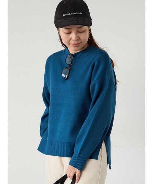 Lugnoncure（ルノンキュール）の「コットンタッチクルーネックニットプルオーバー（ニット/セーター・レディース・ブラック/ミント/ネイビー/イエロー/オフホワイト・F）」の15枚目の写真