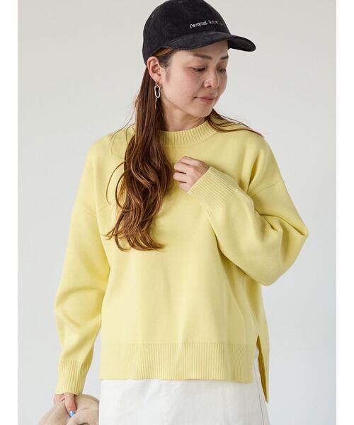 Lugnoncure（ルノンキュール）の「コットンタッチクルーネックニットプルオーバー（ニット/セーター・レディース・ブラック/ミント/ネイビー/イエロー/オフホワイト・F）」の21枚目の写真