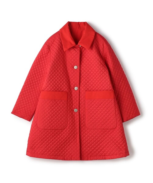 BALLSEY(ボールジィ)の「パデットリバーキルティング リバーシブルハーフコート(ステンカラーコート・レディース・ネイビー/ライトベージュ/レッド・36/34)」の1枚目の写真