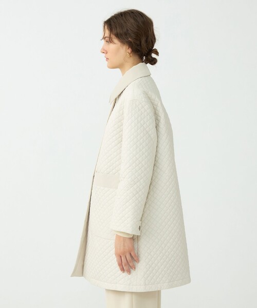 BALLSEY(ボールジィ)の「パデットリバーキルティング リバーシブルハーフコート(ステンカラーコート・レディース・ネイビー/ライトベージュ/レッド・36/34)」の6枚目の写真