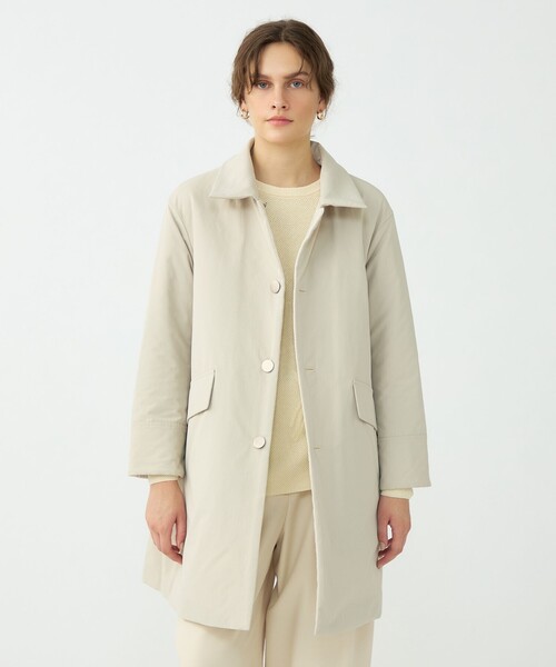 BALLSEY(ボールジィ)の「パデットリバーキルティング リバーシブルハーフコート(ステンカラーコート・レディース・ネイビー/ライトベージュ/レッド・36/34)」の14枚目の写真